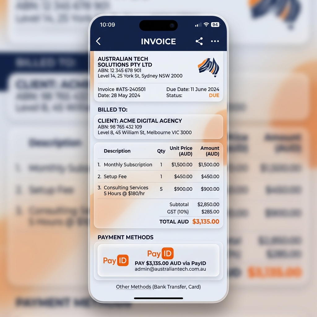 Invoicing and payment preview